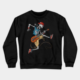 Metal Skeleton Guitarist Crewneck Sweatshirt